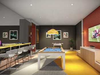 Pool table at Embark Apartments in Fremont CA